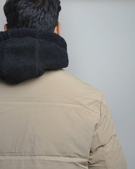 Men's Hooded Puffer Jacket with Fleece Lining