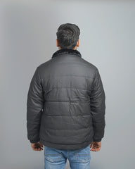 Men's Classic Puffer Jacket with Plush Fur Collar