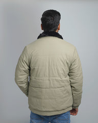 Men's Classic Puffer Jacket with Plush Fur Collar