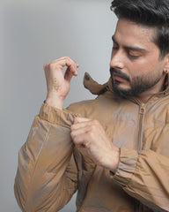 Men's Insulated Puffer Jacket with Hood - Quilted Winter Bomber