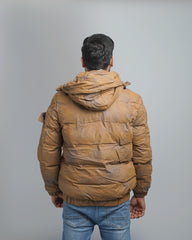 Men's Insulated Puffer Jacket with Hood - Quilted Winter Bomber