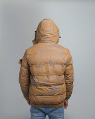 Men's Insulated Puffer Jacket with Hood - Quilted Winter Bomber