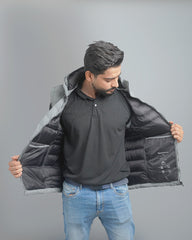 Men's Insulated Puffer Vest with Hood - Quilted Sleeveless Jacket