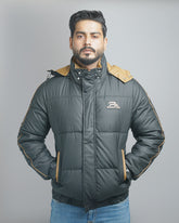 Men's Hooded Puffer Jacket - Warm, Lightweight Padded & Water-Resistant Coat