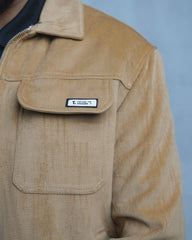 Men's Suede Bomber Jacket with Warm Sherpa Lining