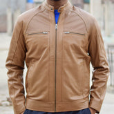Leather Jacket Light Brown