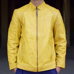 Leather Jacket Yellow