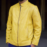Leather Jacket Yellow