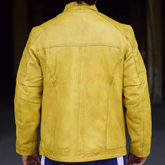 Leather Jacket Yellow