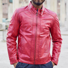 Leather Jacket Red