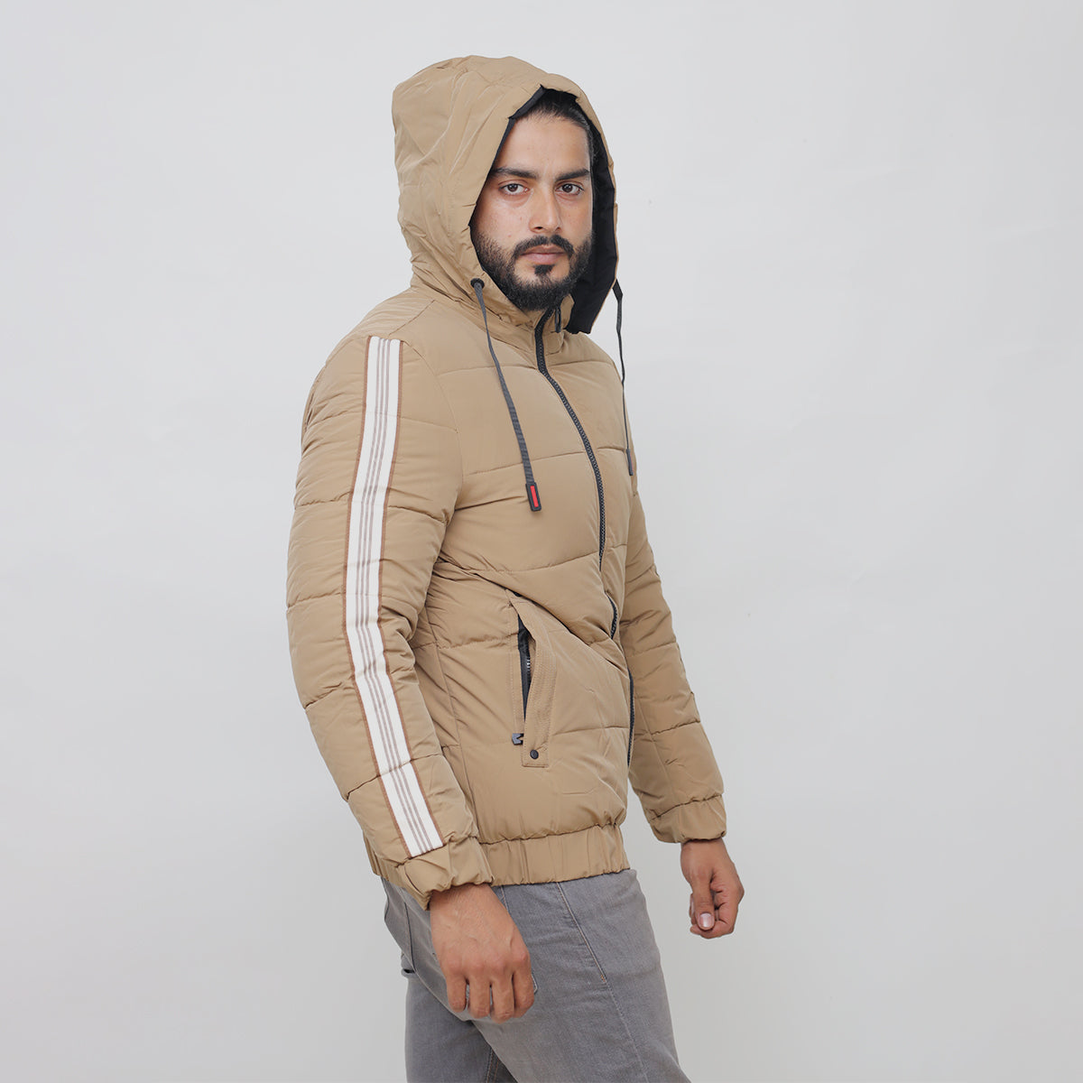 3 Stripe Double Sided Imported Puffer Jacket