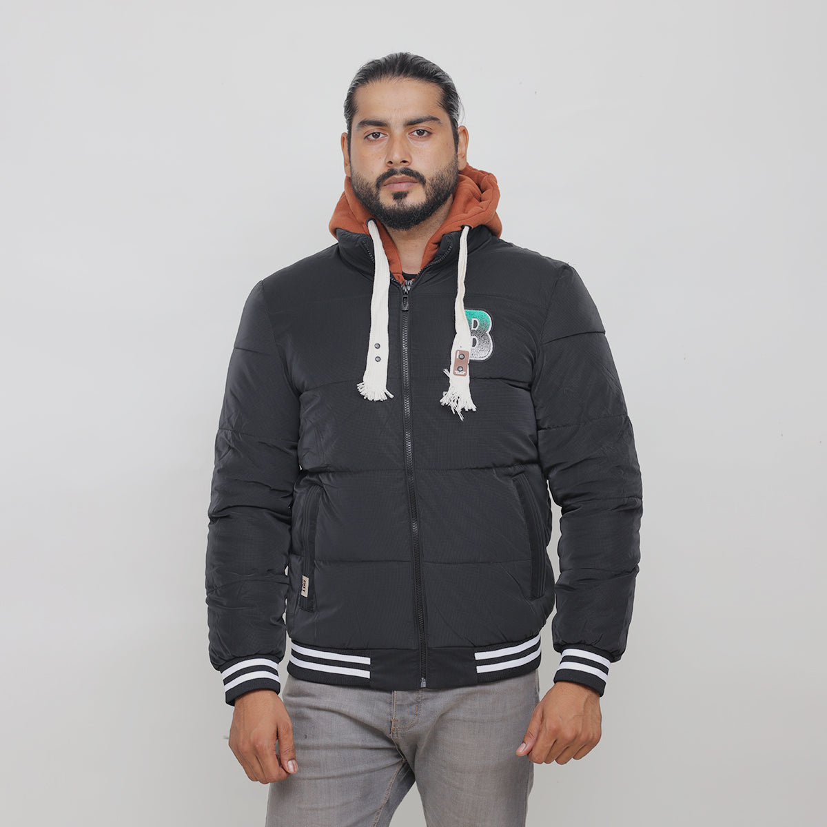 Go-Ahead Embriodered Logo Imported Puffer Jacket