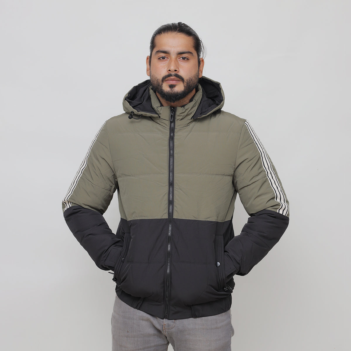 Branded Double side Hood Style Imported Puffer Jacket