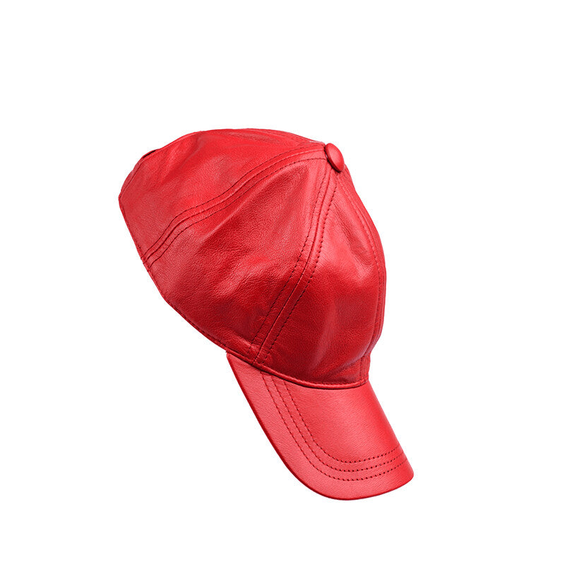 Genuine Sheep Leather Adjustable Baseball Cap // Unisex