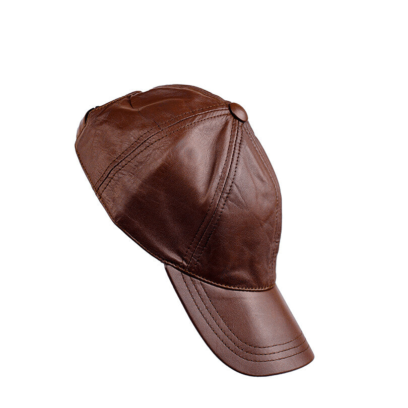 Genuine Sheep Leather Adjustable Baseball Cap // Unisex