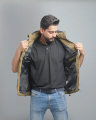 Men's Color Block Puffer Vest with Hood - Insulated Outdoor Sleeveless Jacket