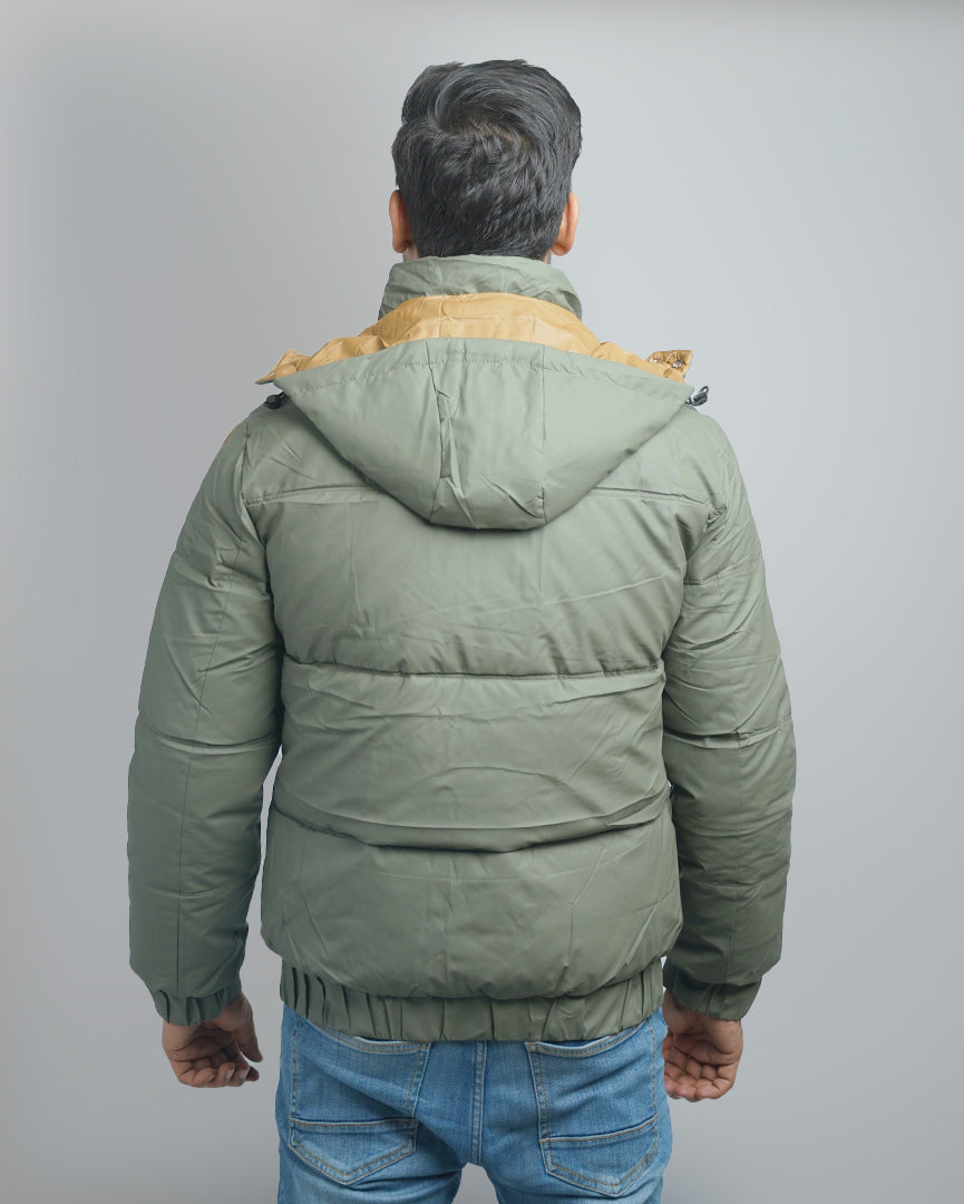 Men's Hooded Puffer Jacket - Warm, Lightweight Padded & Water-Resistant Coat