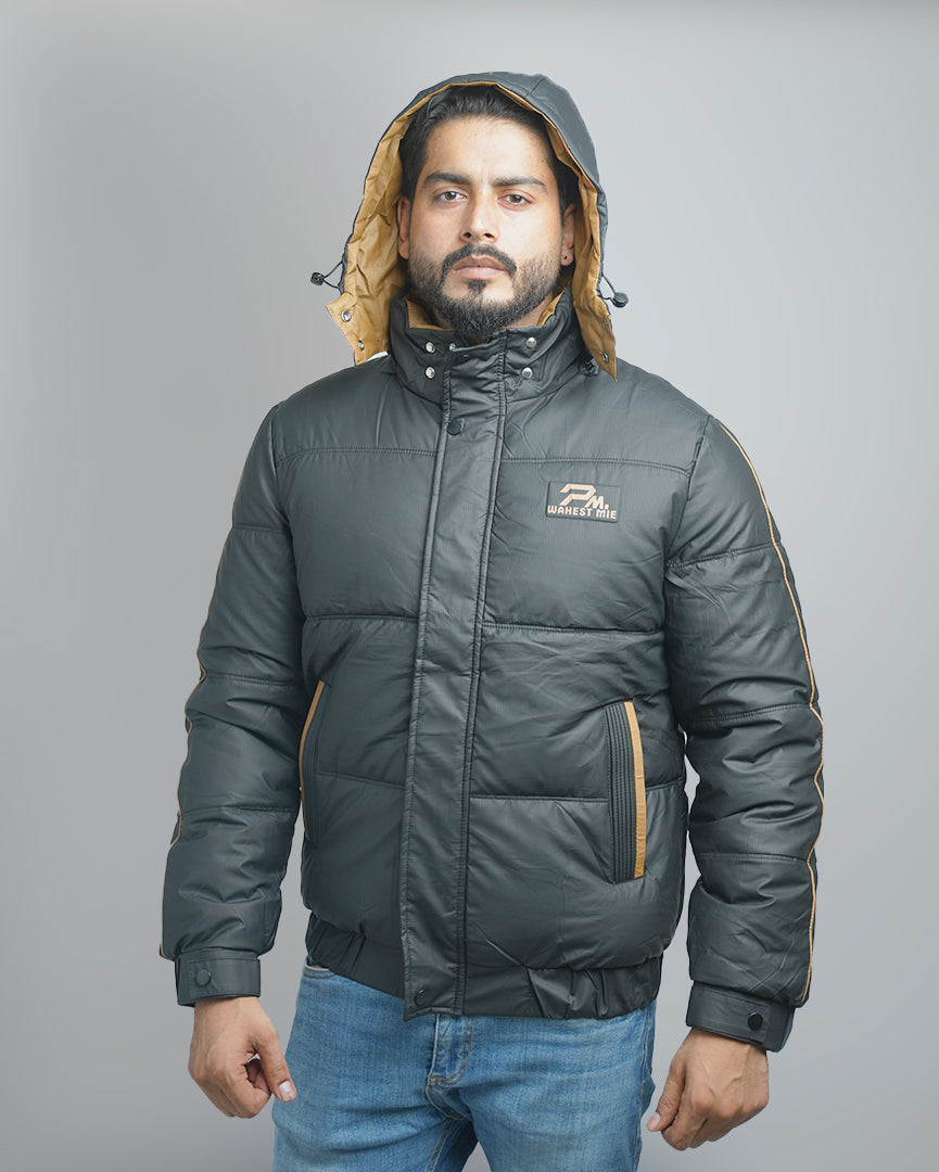 Men's Hooded Puffer Jacket - Warm, Lightweight Padded & Water-Resistant Coat