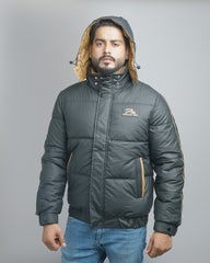 Men's Hooded Puffer Jacket - Warm, Lightweight Padded & Water-Resistant Coat
