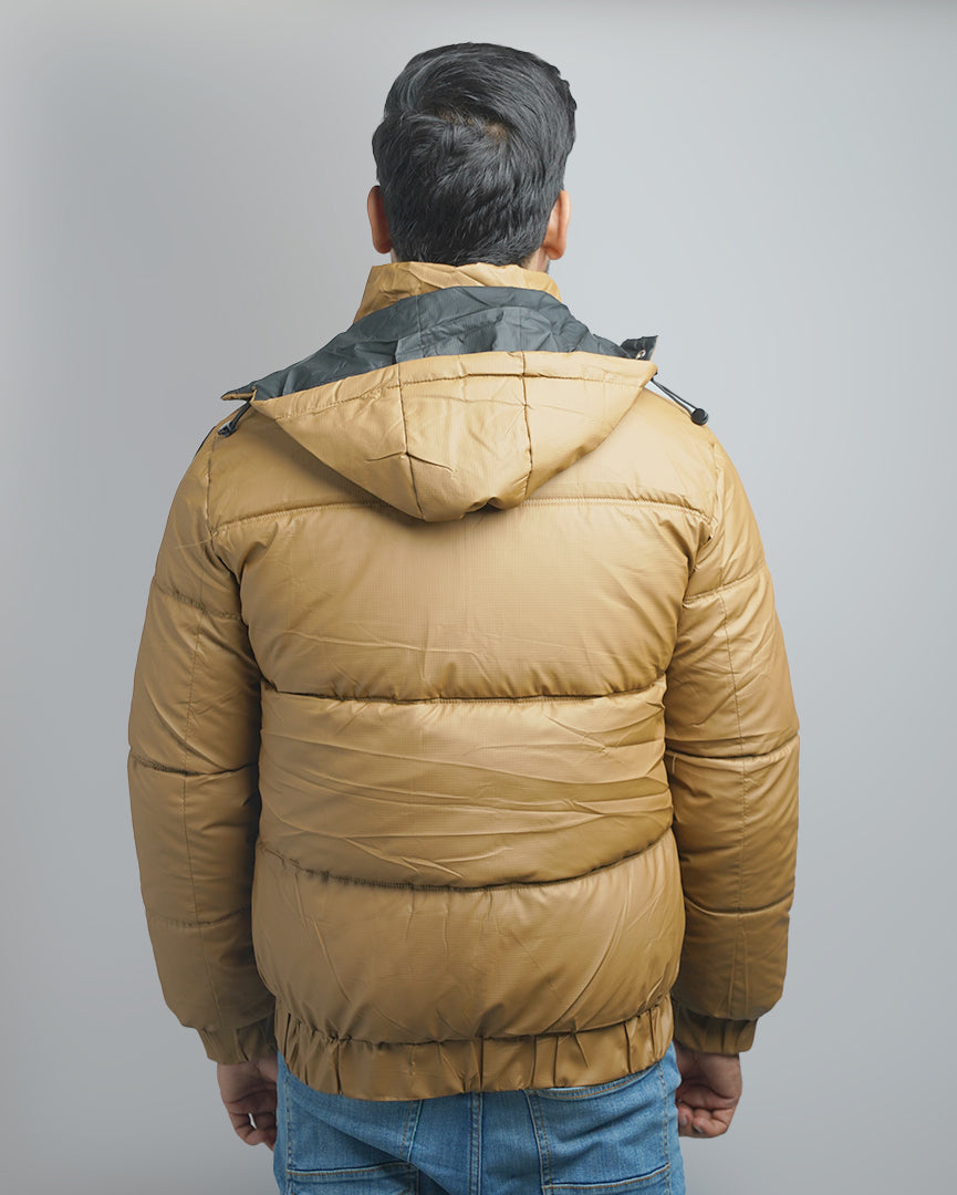 Men's Hooded Puffer Jacket - Warm, Lightweight Padded & Water-Resistant Coat