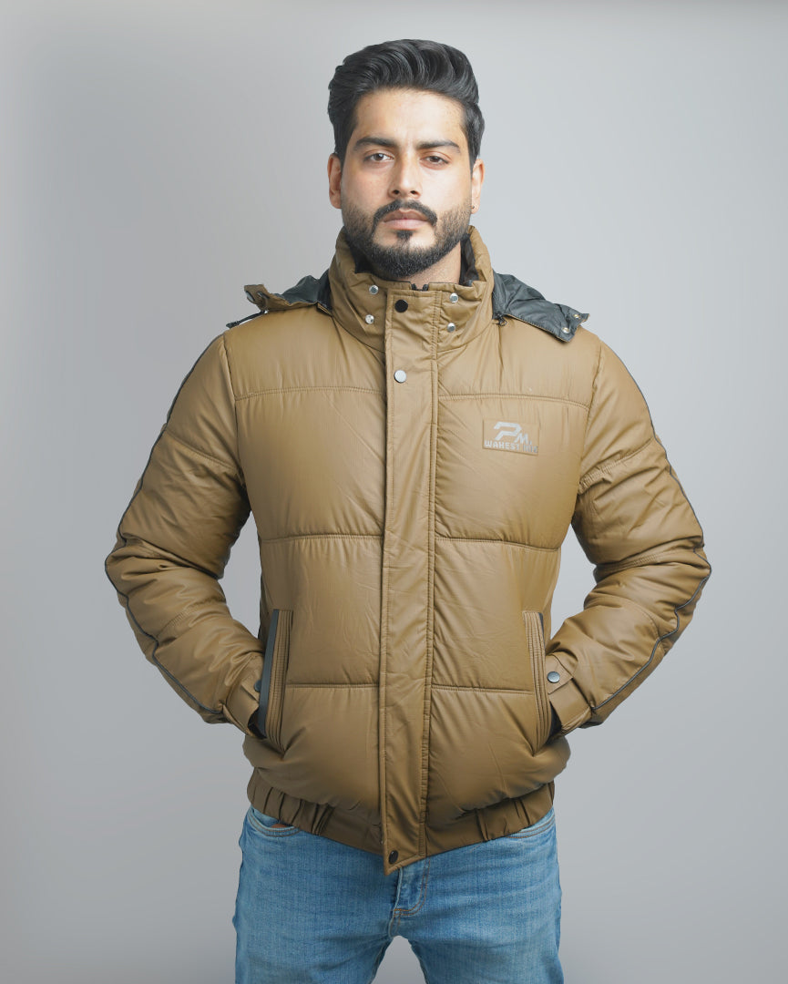 Men's Hooded Puffer Jacket - Warm, Lightweight Padded & Water-Resistant Coat