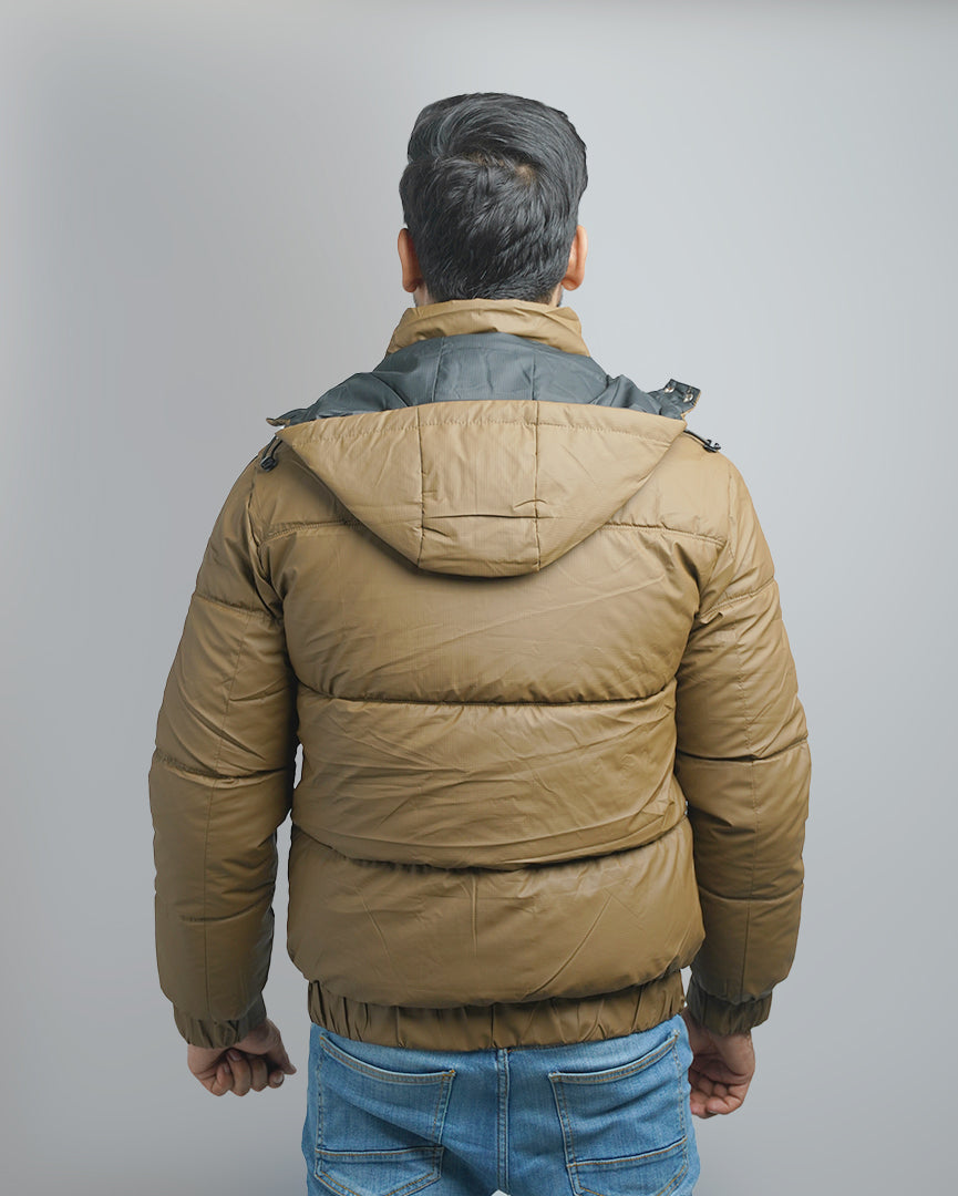 Men's Hooded Puffer Jacket - Warm, Lightweight Padded & Water-Resistant Coat
