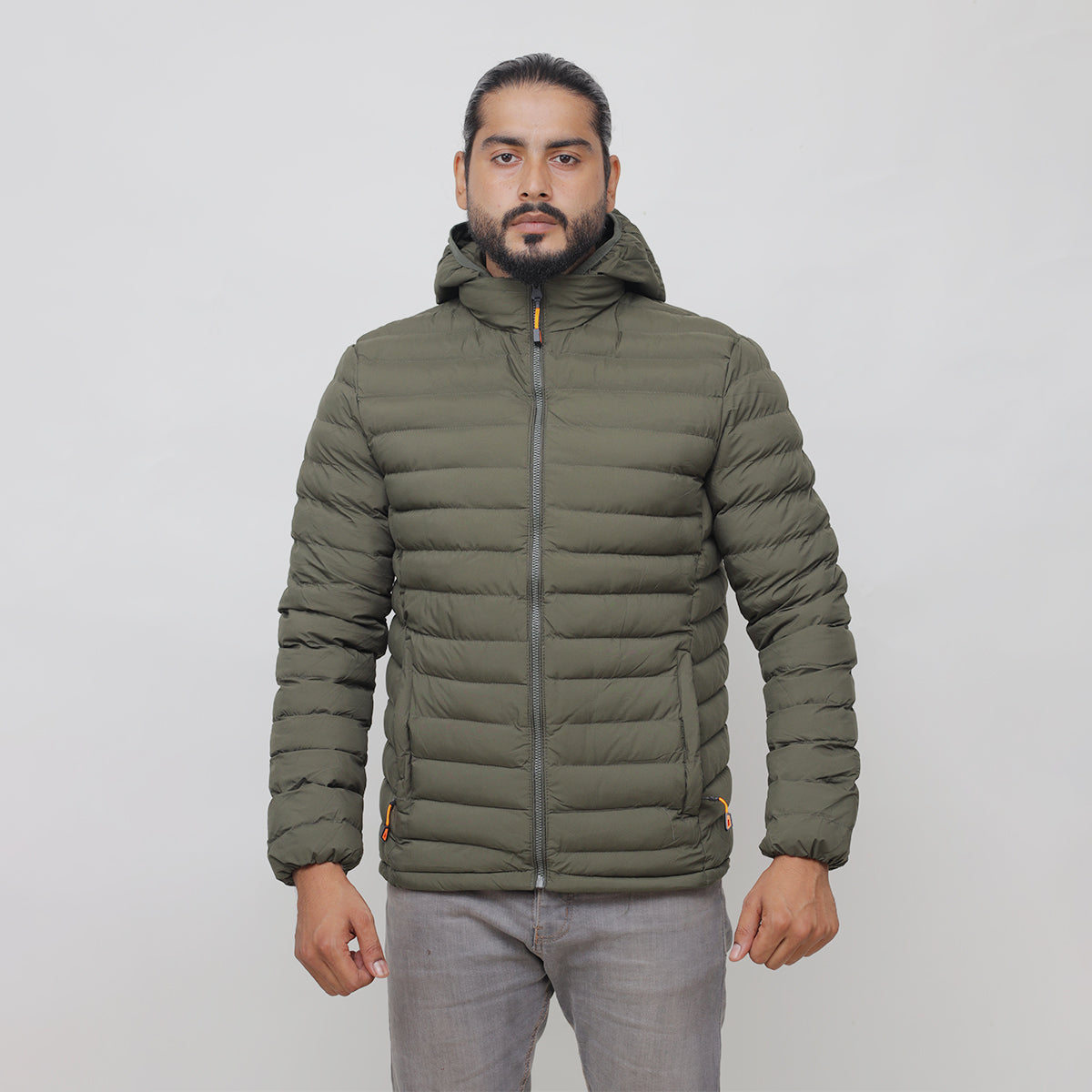 Branded Hoodie Style Imported Puffer Jacket