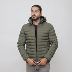 Branded Hoodie Style Imported Puffer Jacket