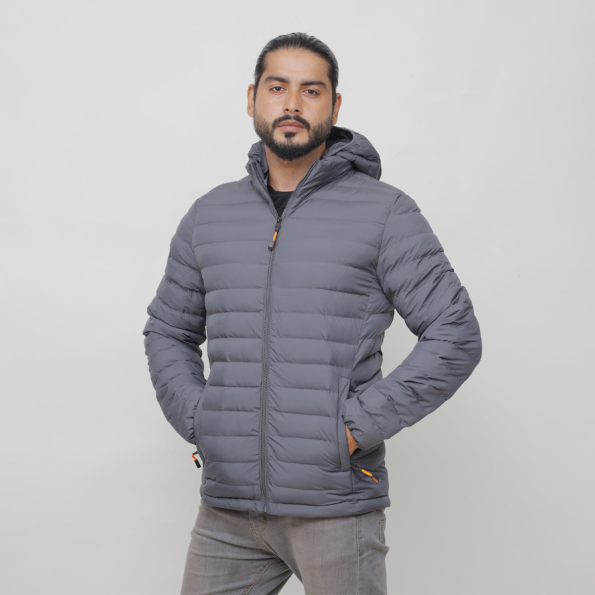 Branded Hoodie Style Imported Puffer Jacket