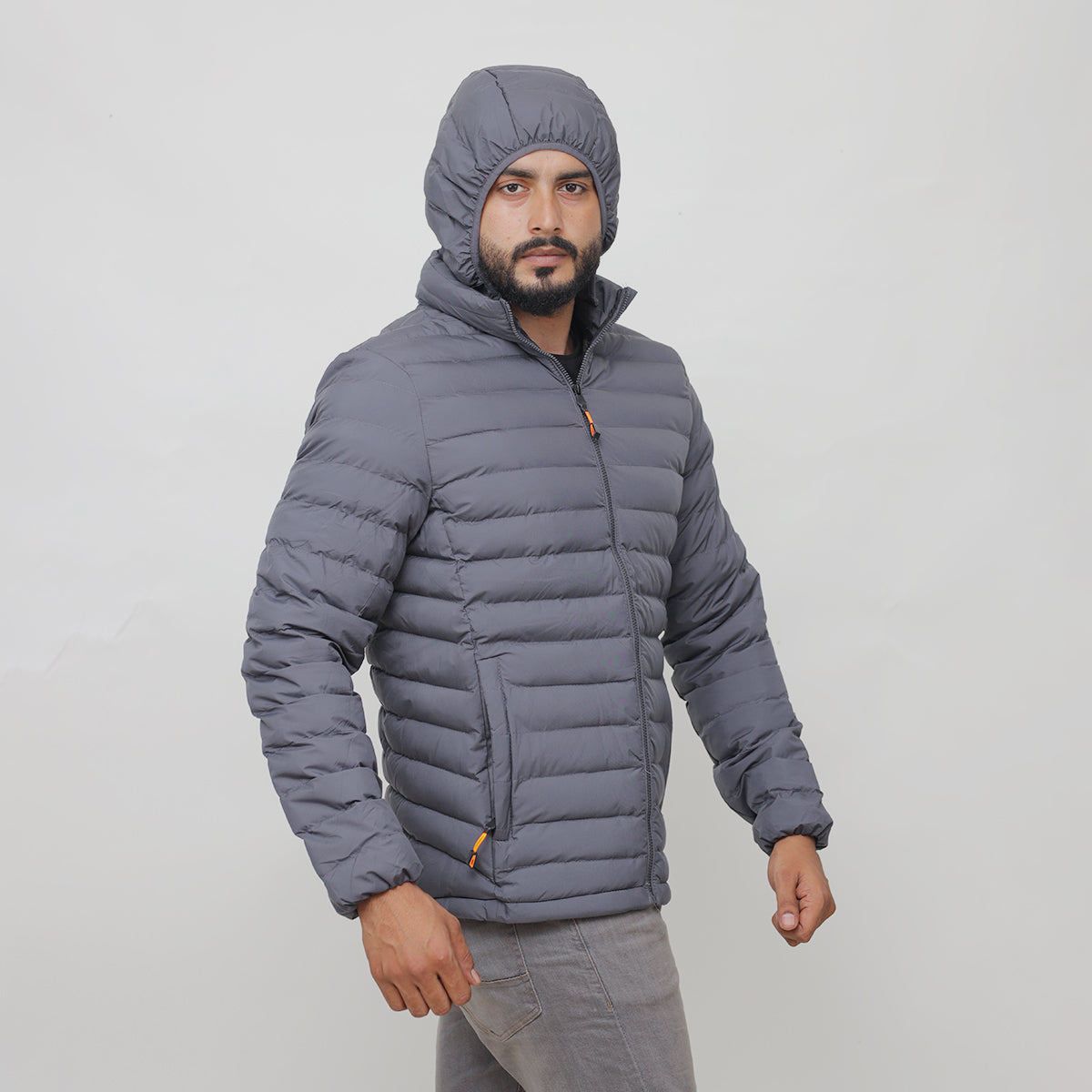 Branded Hoodie Style Imported Puffer Jacket