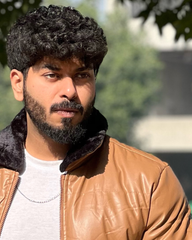 Men's Faux Leather Puffer Jacket with Removable Fur Collar