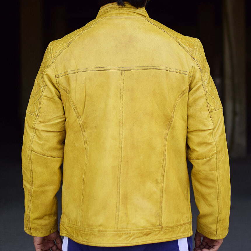 Leather Jacket Yellow